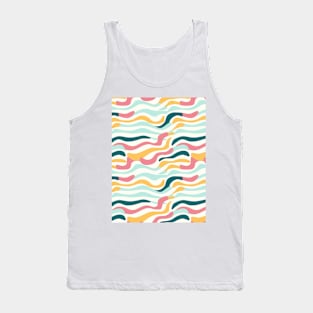 Autumn Nostalgia: Retro Pastel Doodle Delight Tank Top